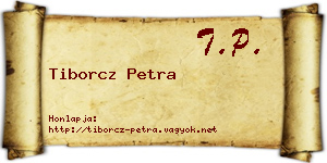 Tiborcz Petra névjegykártya
