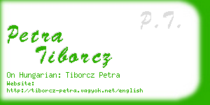 petra tiborcz business card